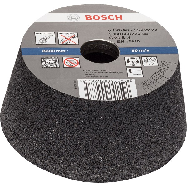 Bosch Schleiftopf, konisch-Stein/Beton 90 mm, 110 mm, 55 mm