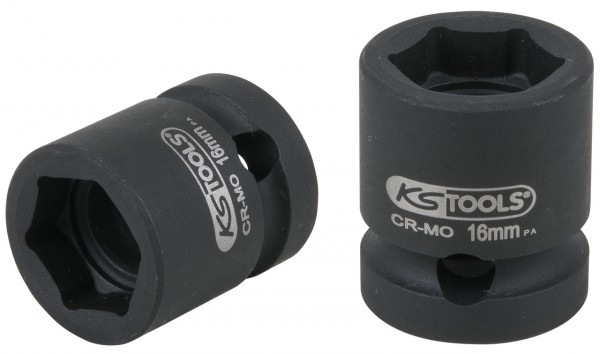 KS Tools 1/2" Sechskant-Kraft-Stecknuss, extra kurz, 16,0 mm