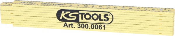 KS Tools Kunststoff-Gliedermaßstab, gelb, 2m