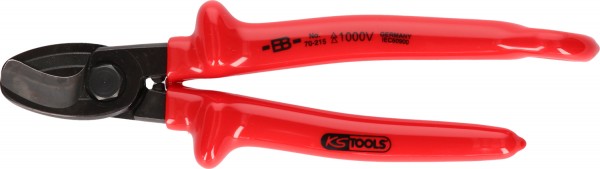 KS Tools 1000V Einhand-Kabelschneider mit Sicherungsöse für Sicherheitsleine