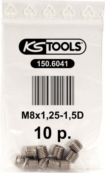 KS Tools Gewindeeinsatz M8x1,25, 10,8mm, 10er Pack