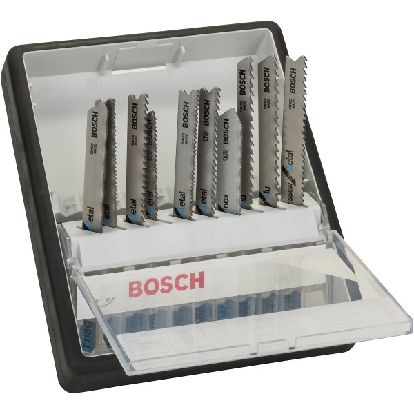 Bosch Stichsägeblatt-Set Robust Line Metal Expert, T-Schaft, 10-teilig