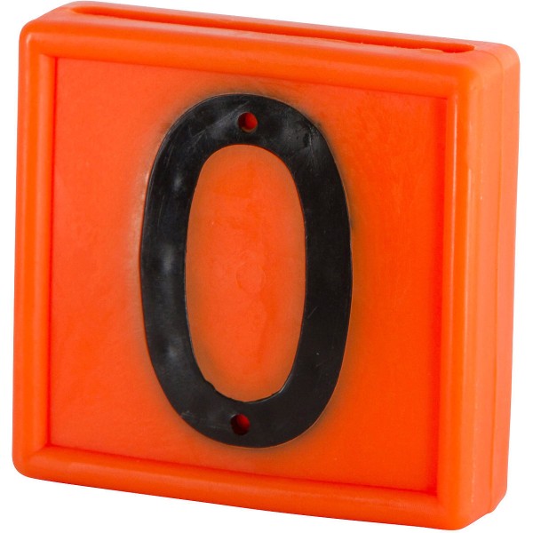 Nummernblock, 1-stellig 10er Pack orange