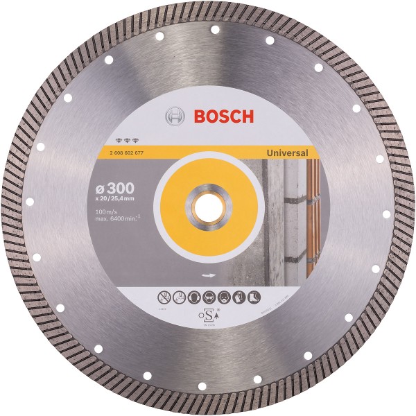 Bosch Diamanttrennscheibe Best for Universal Turbo, Bohrungsdurchmesser (mm):25.40, Segmenthöhe (mm):15