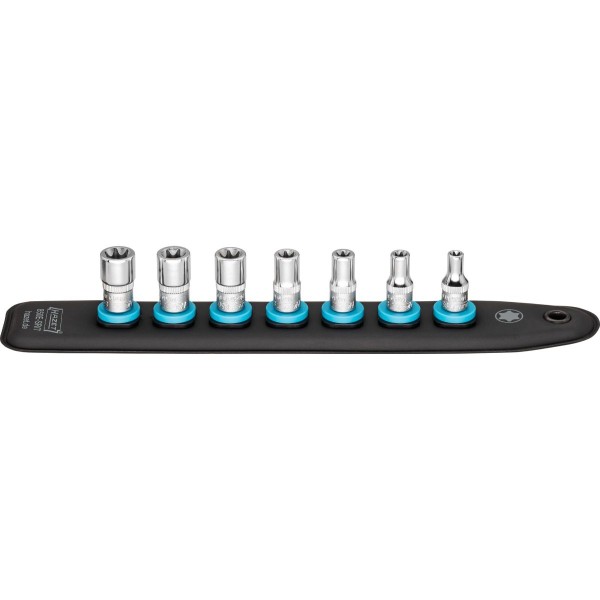 HAZET SmartRail mit 7 Steckplätzen Vierkant 6,3 mm (1/4 Zoll) 7-teilig, Außen-Torx