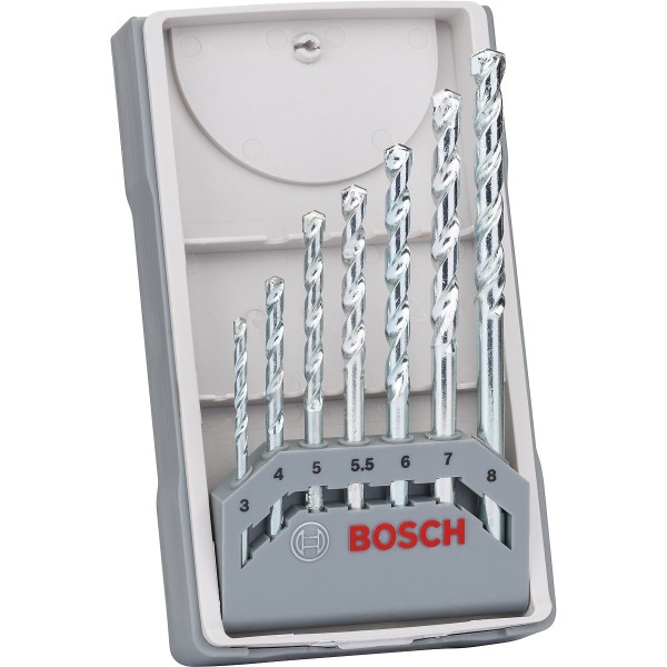 Bosch Steinbohrer-Set CYL-1, 7-teilig, 3, 4, 5, 5,5, 6, 7, 8 mm