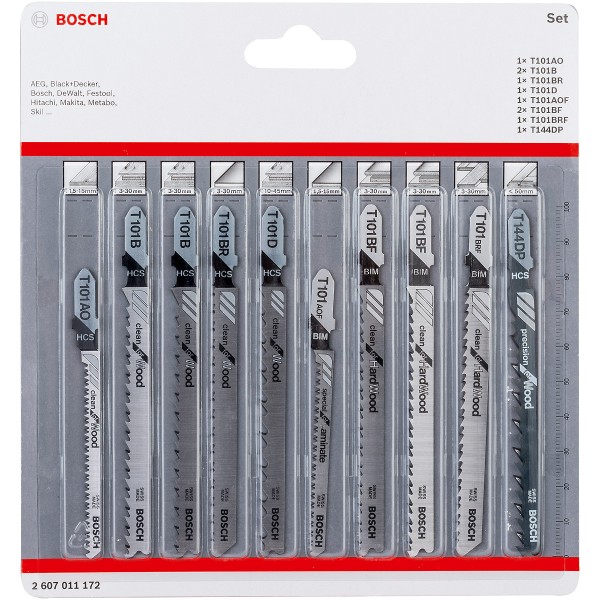Bosch Stichsägeblatt-Set Clean Precision, 10-teilig