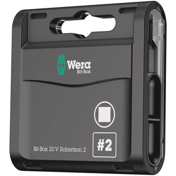 Wera Bit-Box 20 V Innenvierkant, # 2 x 25 mm, 20-teilig