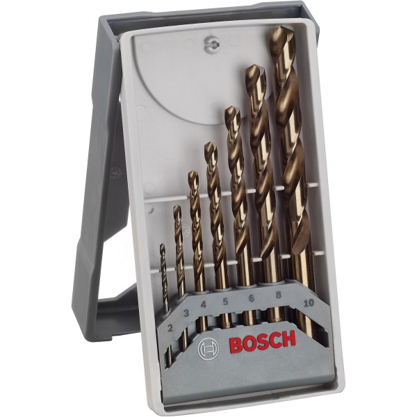 Bosch Metallbohrer-Set Mini X-Line HSS-Co, DIN 338, 135°, 7-teilig, 2 - 10 mm