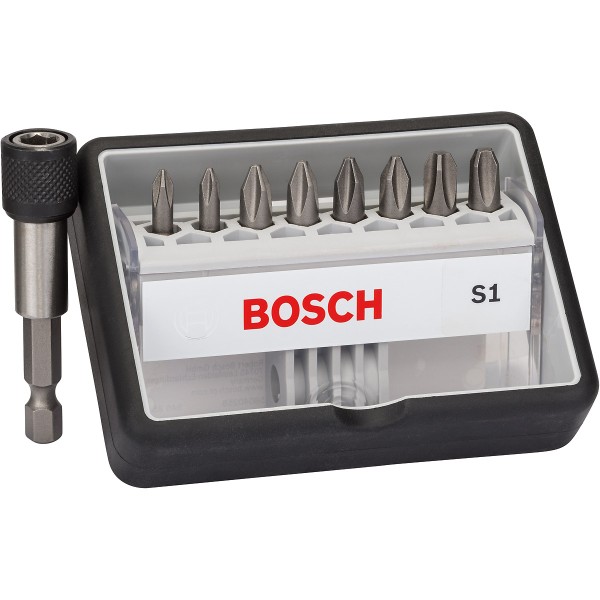 Bosch Schrauberbit-Set Robust Line S Extra-Hart, 8 + 1 teilig, 25 mm, PH