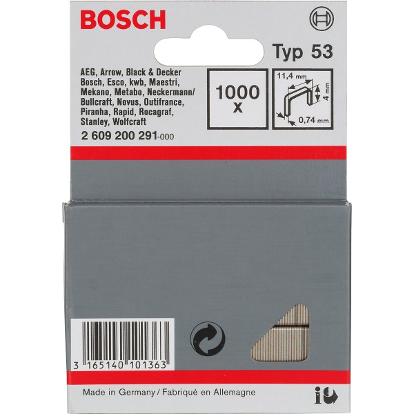 Bosch Feindrahtklammer Typ 53, 11,4mm breit