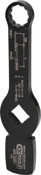 KS Tools 3/4" Schlag-Zwölfkant-Schlüssel mit 2 Schlagflächen, 21 mm