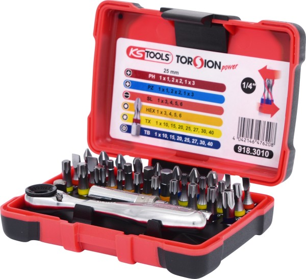 KS Tools 1/4" TORSIONpower Bit-Box, 32-tlg