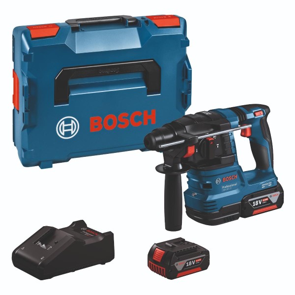 Bosch Akku-Bohrhammer mit SDS plus GBH 18V-22, 2 x Akku GBA 18V 4.0Ah, L-BOXX