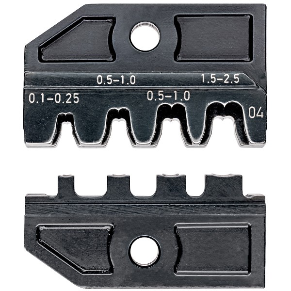 KNIPEX Crimpeinsatz für unisolierte, offene Steckverbinder 2,8 + 4,8 mm 80 mm