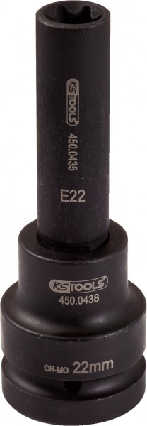 KS Tools 1" Kraft-Stecknuss E-Torx, lang