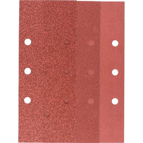 Bosch Schleifblatt-Set für Schwingschleifer, 25-teilig, 6 Löcher, 93 x 230 mm, Körnung: 60-240