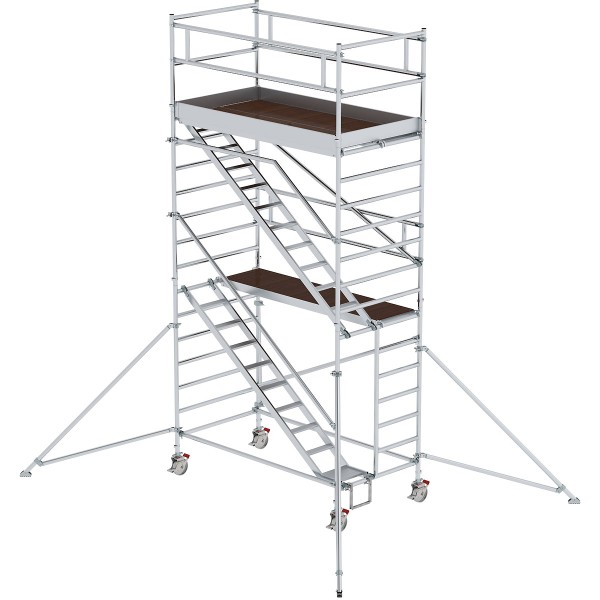 Rollgerüst 1,35 x 2,45 m mit Schrägaufstiegen & Ausleger