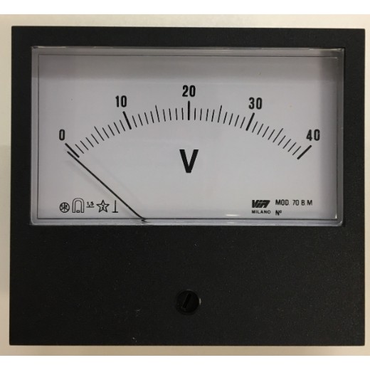 ELMAG Voltmeter 0-40 V 95x85mm