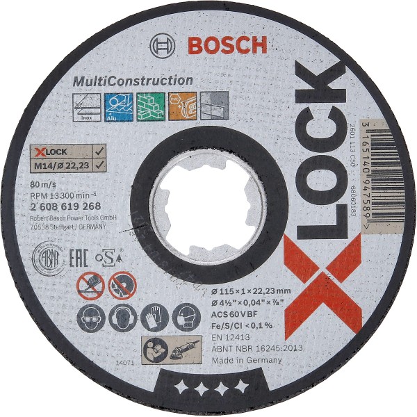 Bosch Trennscheibe X-LOCK gerade Multi Material ACS 60 V BF