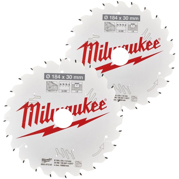 Milwaukee - Sägeblatt Twin Pack 190 x 24Z/48Z-2-tlg - 4932479574