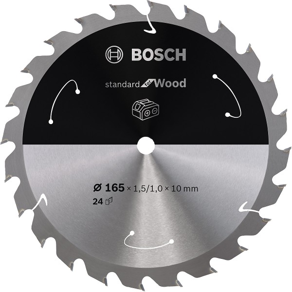 Bosch Akku-Kreissägeblatt Standard for Wood H 160x20 T12, ø außen: 165 mm