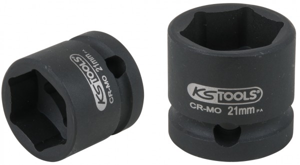 KS Tools 1/2" Sechskant-Kraft-Stecknuss, extra kurz, 21,0 mm