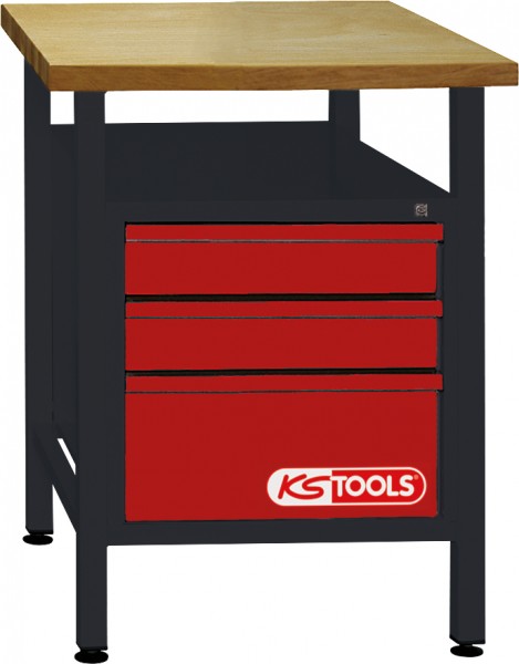 KS Tools Werkbank mit 3 Schubladen, H840xB600xT600mm