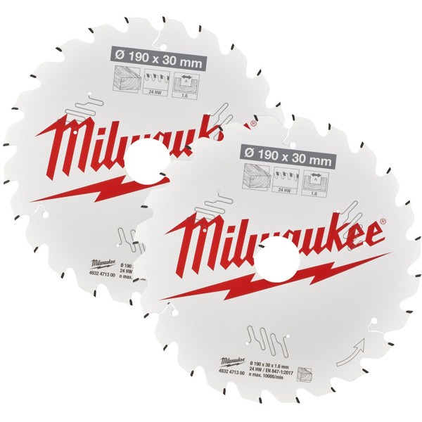 Milwaukee - Sägeblatt Twin Pack 190 x 24Z/24Z-2-tlg - 4932479804