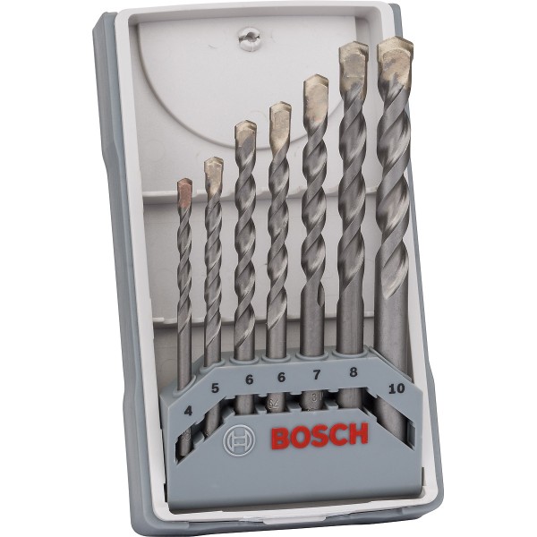Bosch Betonbohrer CYL-3 Set, Silver Percussion, 7-teilig, 4, 5, 6, 6, 7, 8, 10 mm
