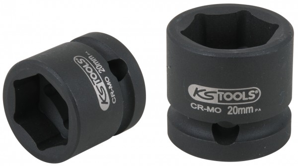 KS Tools 1/2" Sechskant-Kraft-Stecknuss, extra kurz, 20,0 mm