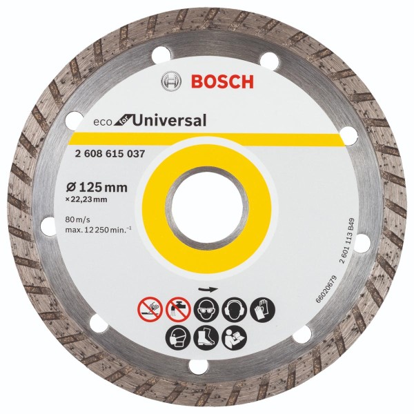 Bosch Diamanttrennscheibe Turbo Eco For Universal, 125 mm