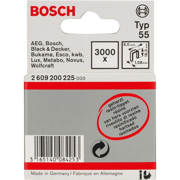 Bosch Schmalrückenklammer Typ 55, geharzt, 6 x 1,08