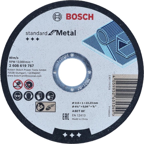 Bosch Standard for Metal Trennscheibe gerade, 22,23 mm