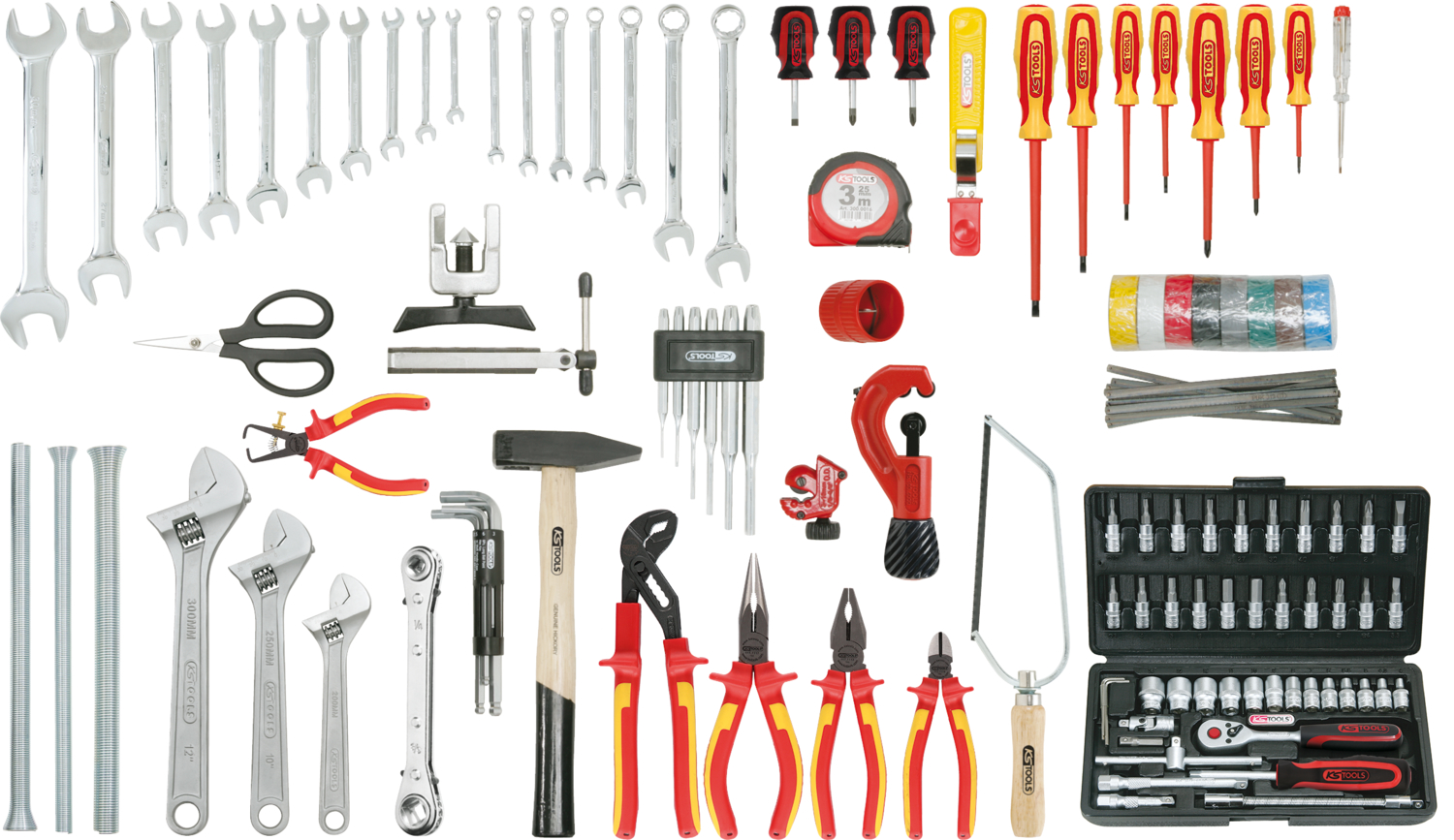 KS Tools Kombi-Werkzeug-Satz Kälte-Klima, 129-tlg, Werkzeugsortimente, Sanitär- und Installationswerkzeuge, Werkzeuge