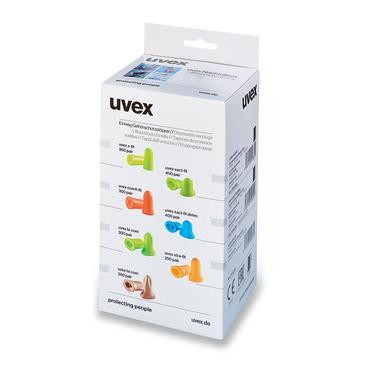 uvex x-fit Gehörschutzstöpsel SNR 37 dB, Größe M - Inhalt: 300 Paar lose in Nachfüllbox