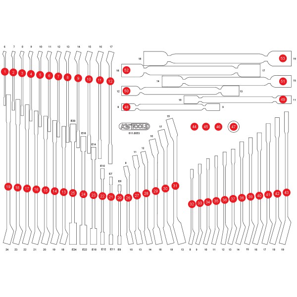 KS Tools Leere Schaumstoffeinlage zu 811.0053