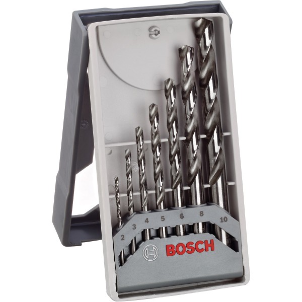 Bosch Metallbohrer-Set Mini X-Line HSS-G, DIN 338, 135°, 7-teilig, 2 - 10 mm