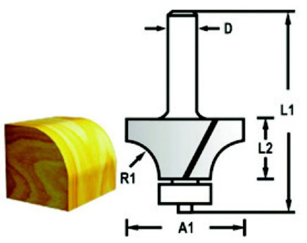 Makita Fräser Rundkanten 6mm - D-48290