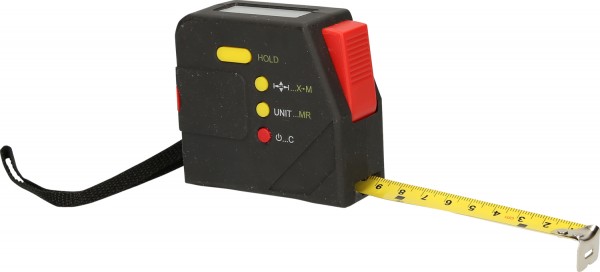 KS Tools Elektrisches Bandmaß mit Feststeller und Gürtelclip, digital, 5 m, 19 mm