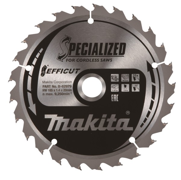 Makita Sägeblatt 185x1,45x30, 24Z EFFICUT, Holz - E-08682