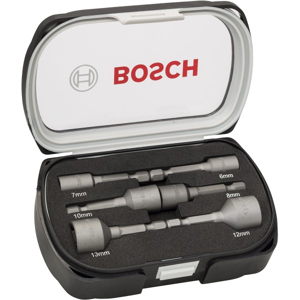 Bosch Steckschlüssel-Set, 6-teilig, 50 mm, 6 - 13