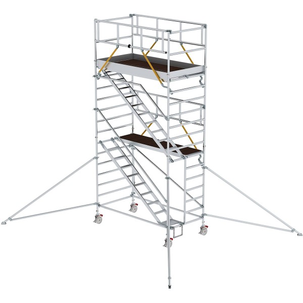 Rollgerüst SG 1,35 x 2,45 m mit Schrägaufstiegen & Ausleger