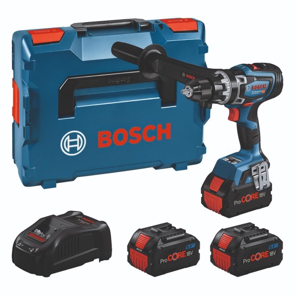 Bosch Professional Set: Akku-Schlagbohrschrauber GSB 18V-150 C, 3 x ProCORE18V 8.0Ah, L-BOXX