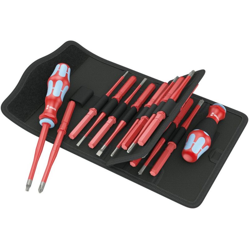 Wera 8100 SB VDE 1 Zyklop Knarrensatz, isoliert, Umschalthebel, 3/8